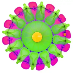 Ιπτάμενος Δίσκος που μετατρέπεται σε Μπάλα με LED φως & μουσική 2275-267 Μωβ