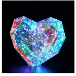 Κουτί δώρου με φωτιζόμενη καρδιά LED 84616