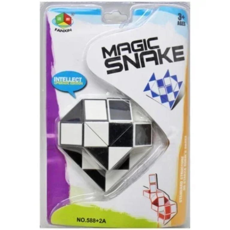 Κύβος Ταχύτητας Magic Snake 3+ 588-1A Λευκό-Μαύρο