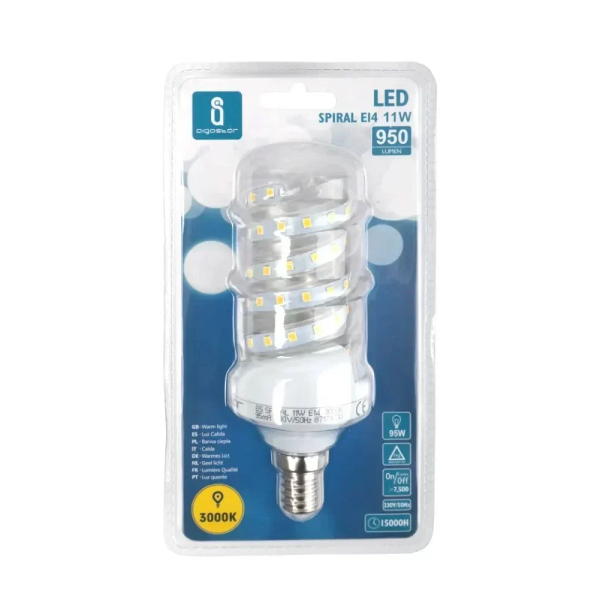 LED Λάμπα 11W E14 Σπιράλ Aigostar