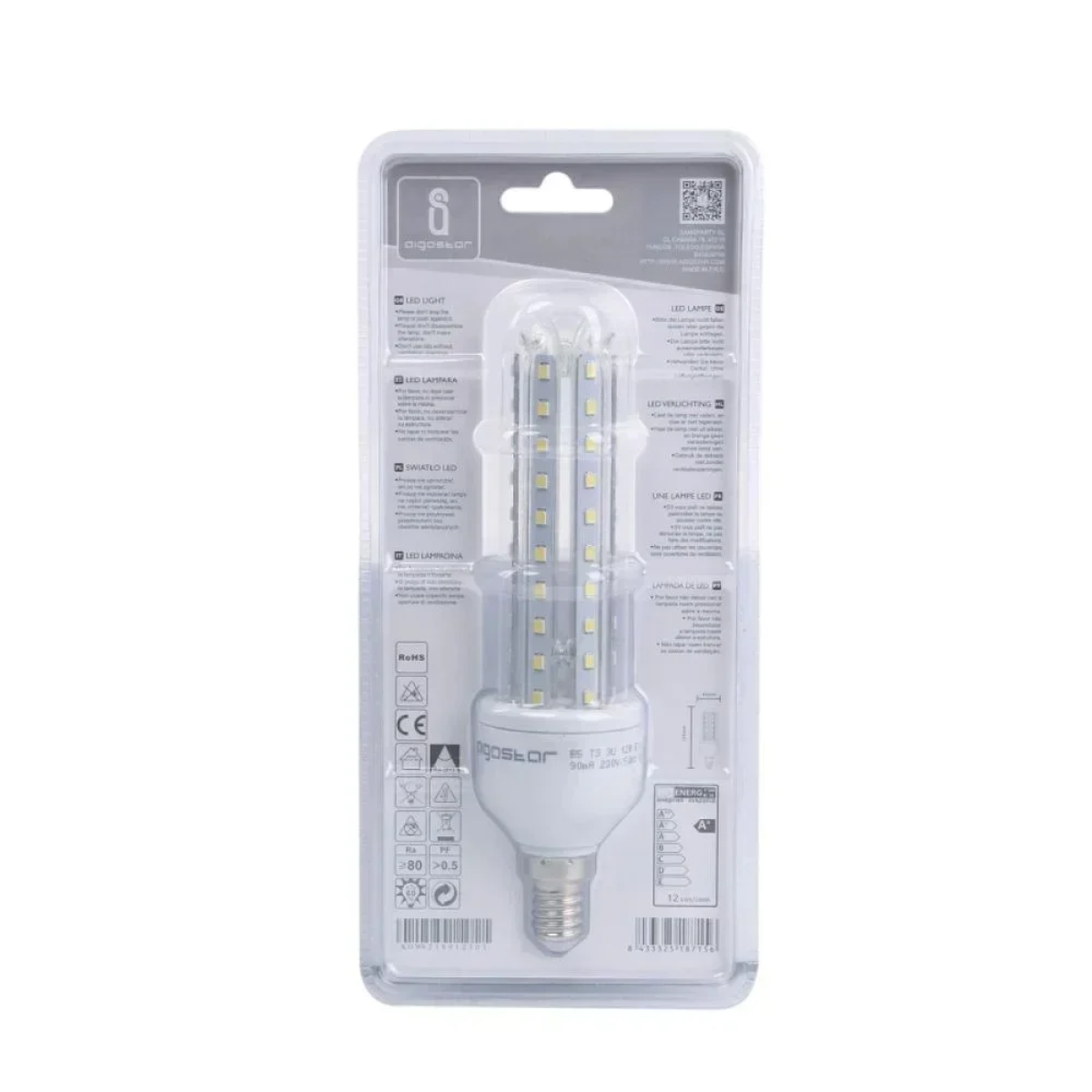 LED Λάμπα 3U E14 12W 6400K Aigostar