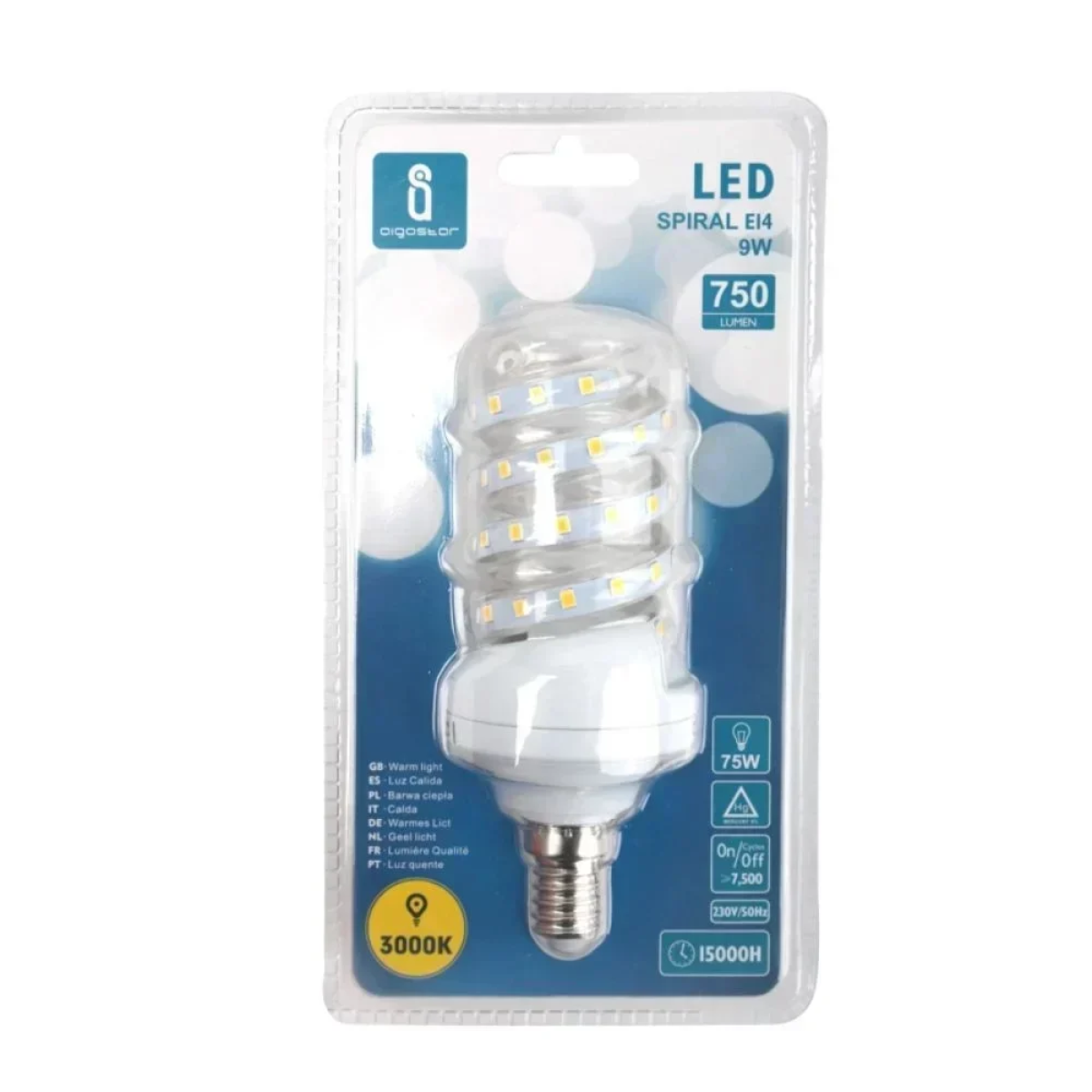 LED Λάμπα 9W E14 Σπιράλ Aigostar