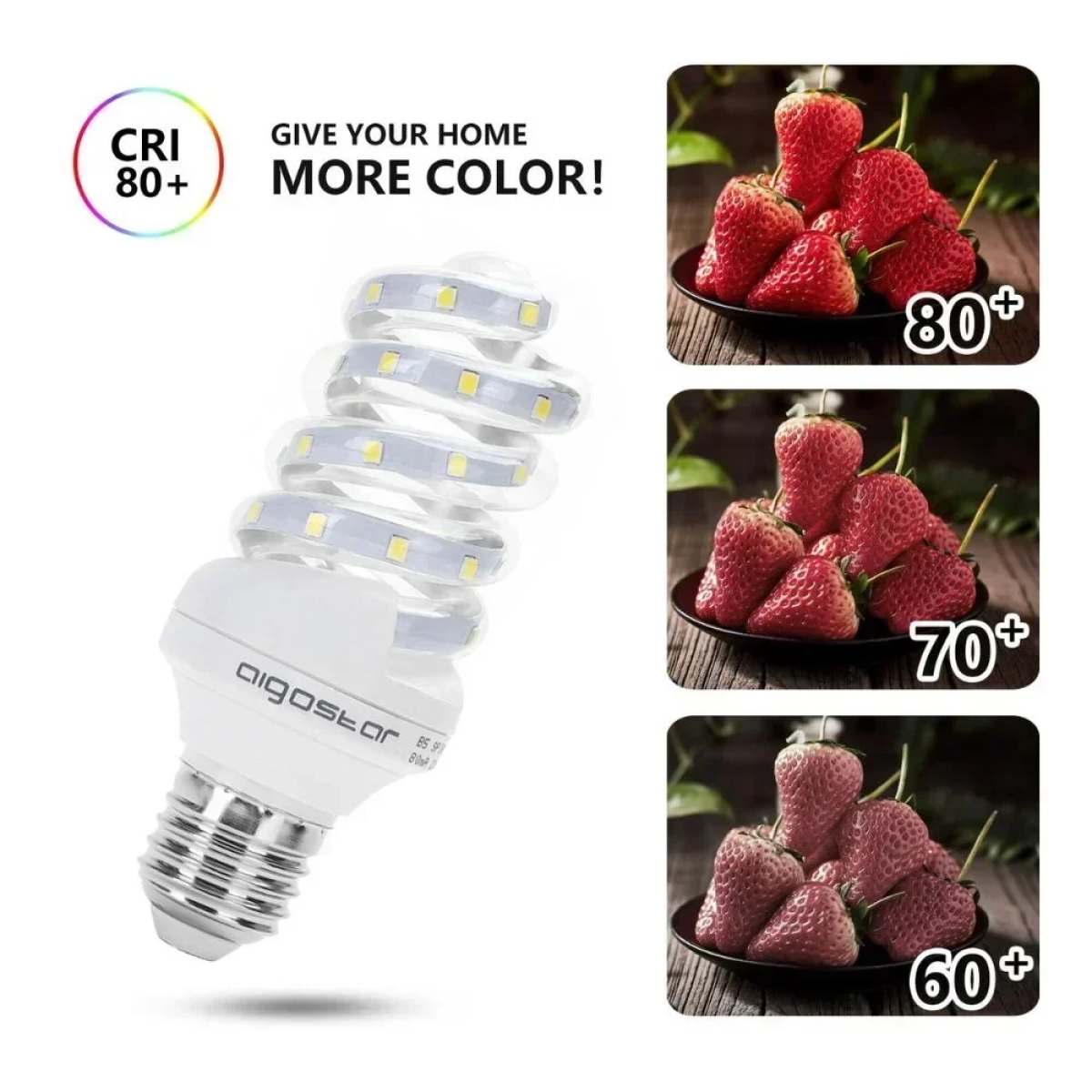 LED Λάμπα 9W E27 Σπιράλ 6400K Aigostar