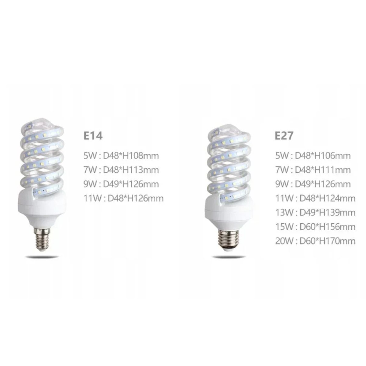 LED Λάμπα 9W E27 Σπιράλ Aigostar