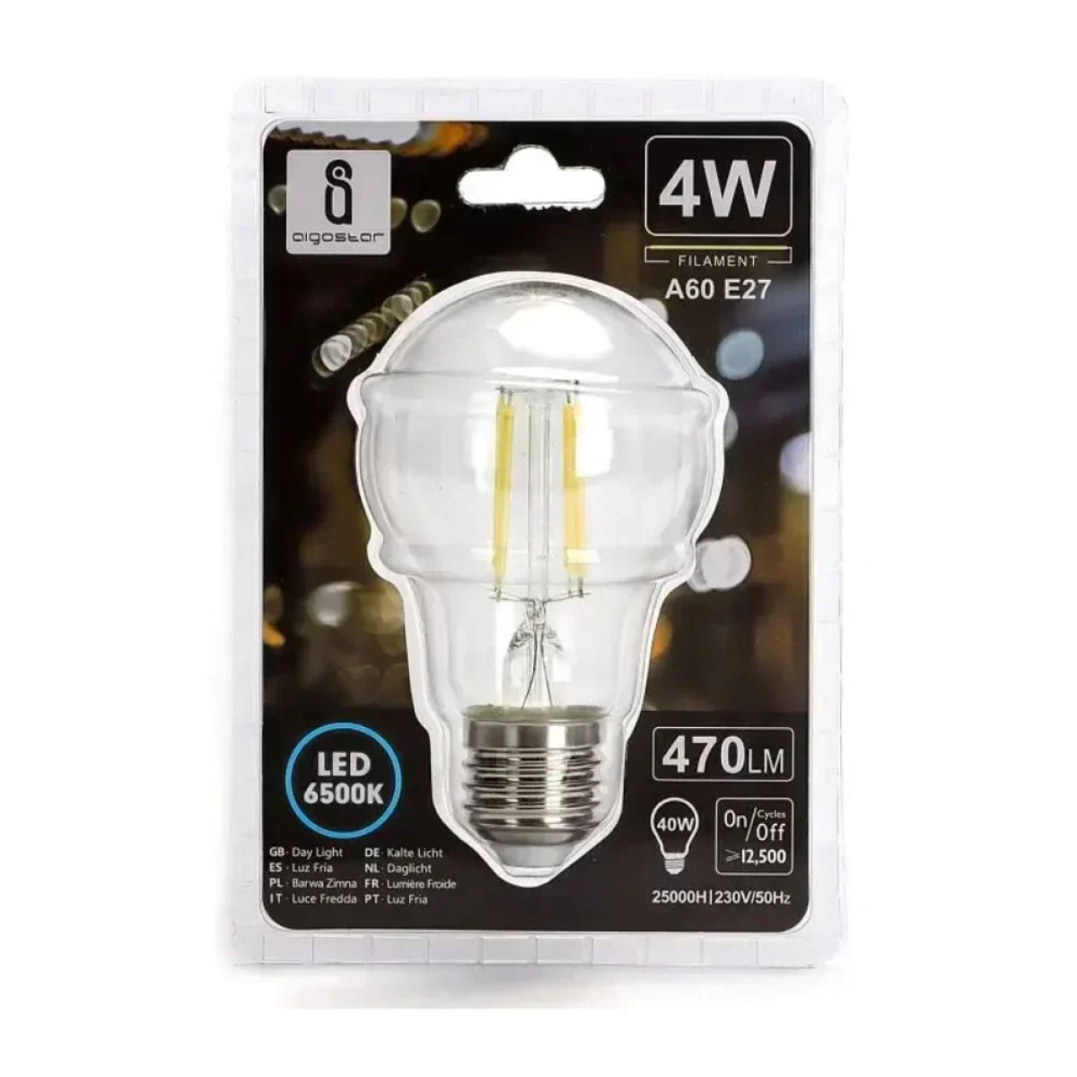LED Λάμπα A60 E27 4W Aigostar 6500K