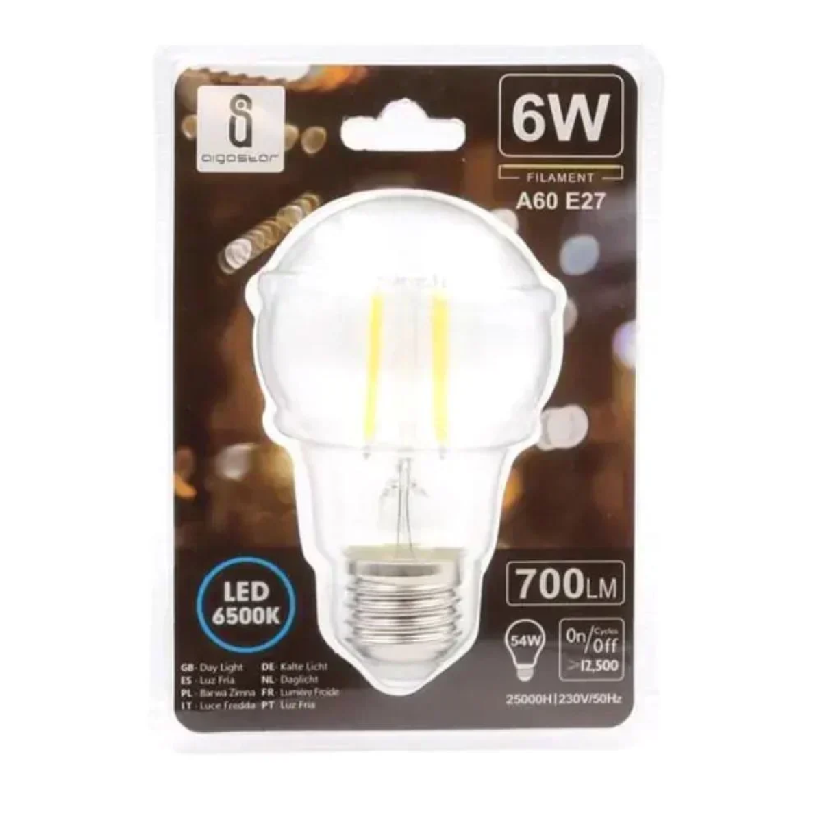 LED Λάμπα A60 E27 6W Aigostar 6500K