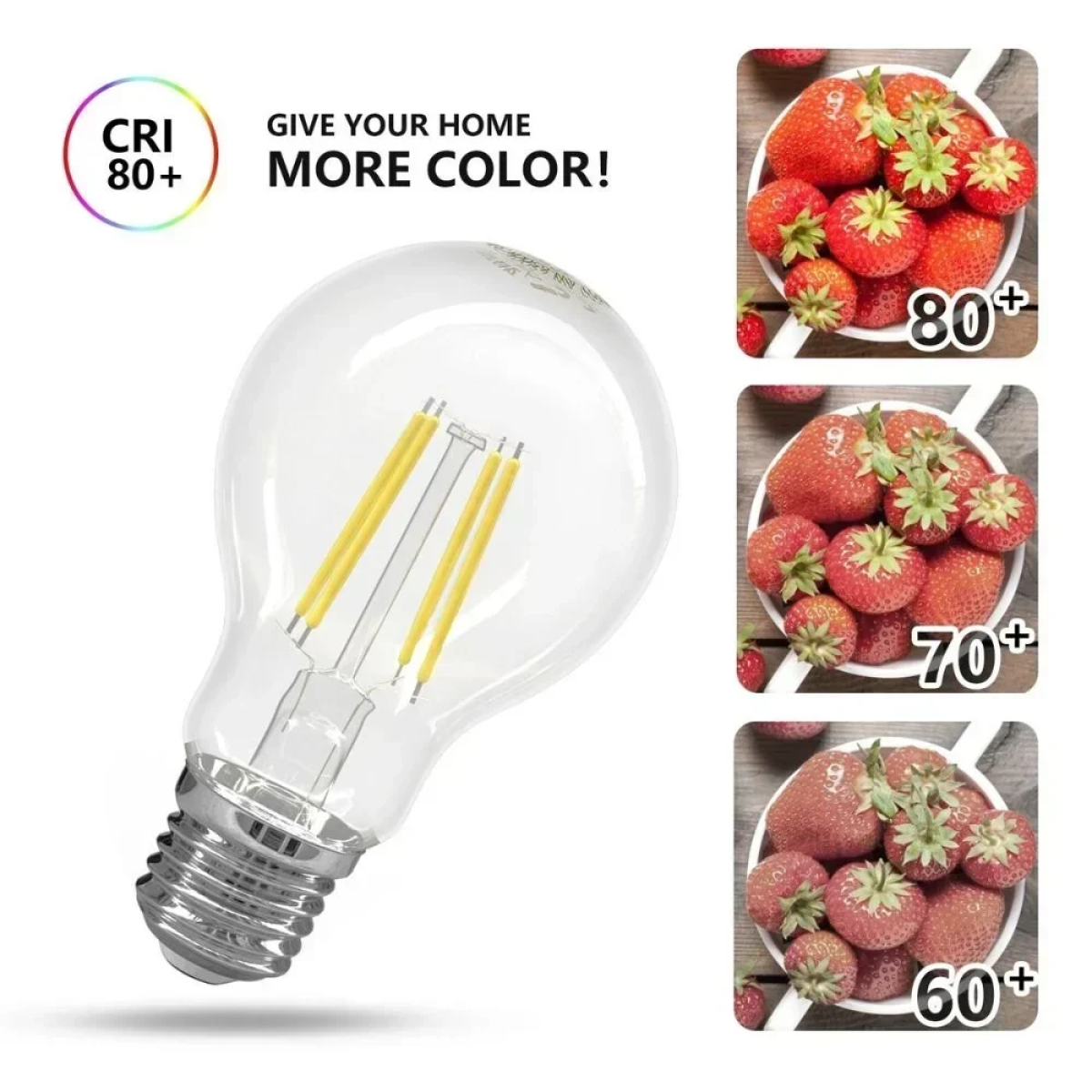 LED Λάμπα A60 E27 8W Aigostar 6500K