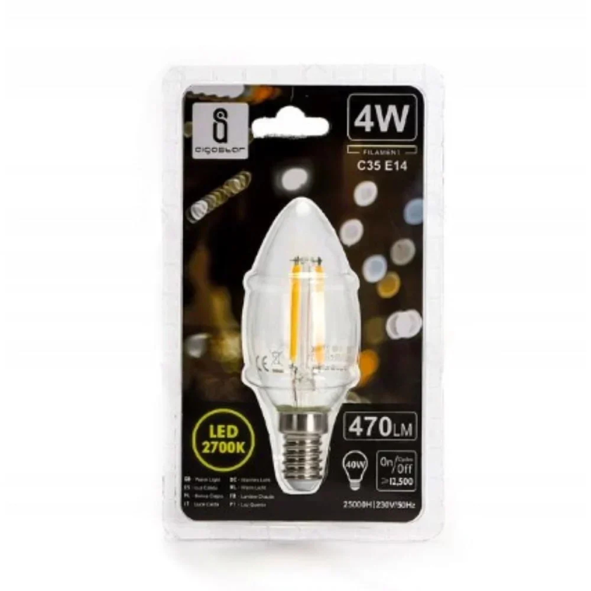 LED Λάμπα C35 E14 4W Aigostar 2700K