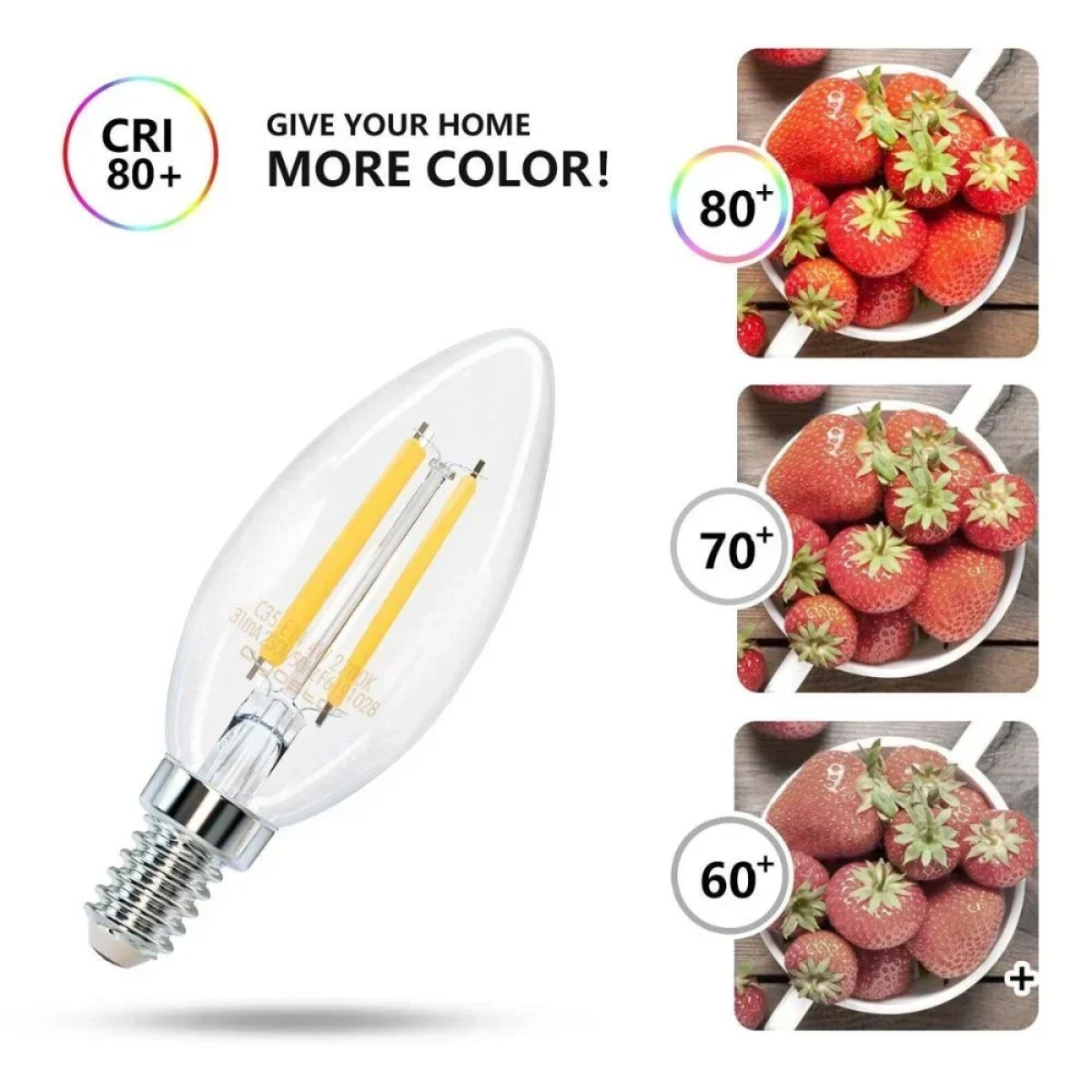 LED Λάμπα C35 E14 4W Aigostar 2700K