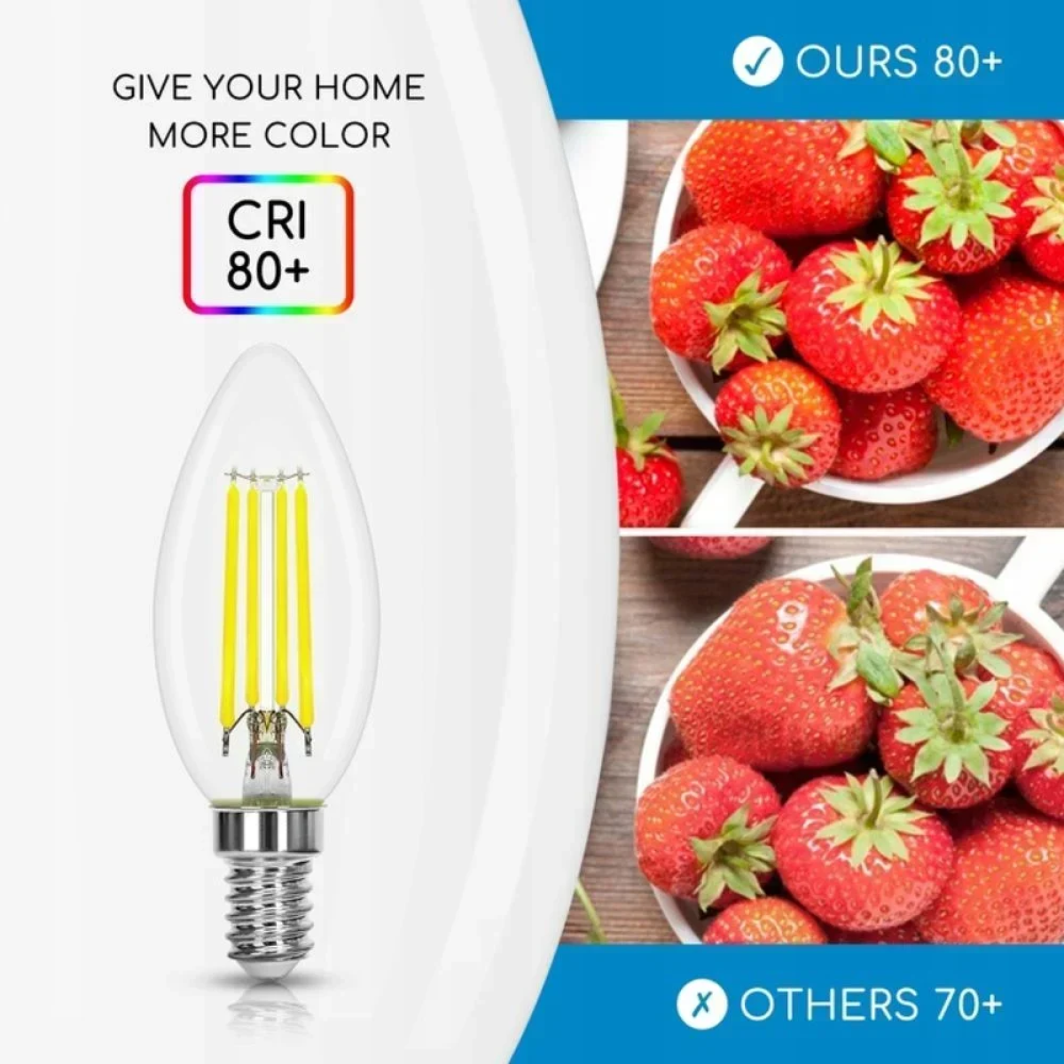LED Λάμπα C35 E14 4W Aigostar 6500K