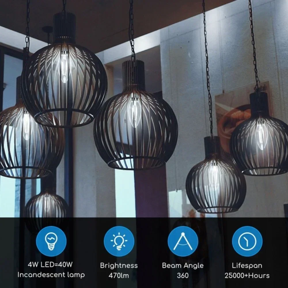 LED Λάμπα C35 E14 4W Aigostar 6500K