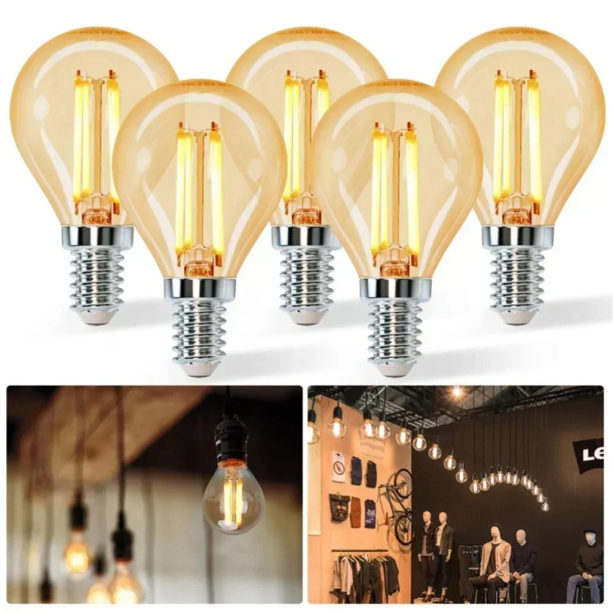 LED Λάμπα G45 E14 4W 2200K Aigostar