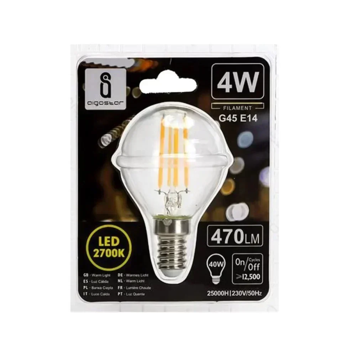 LED Λάμπα G45 E14 4W 2700K Aigostar