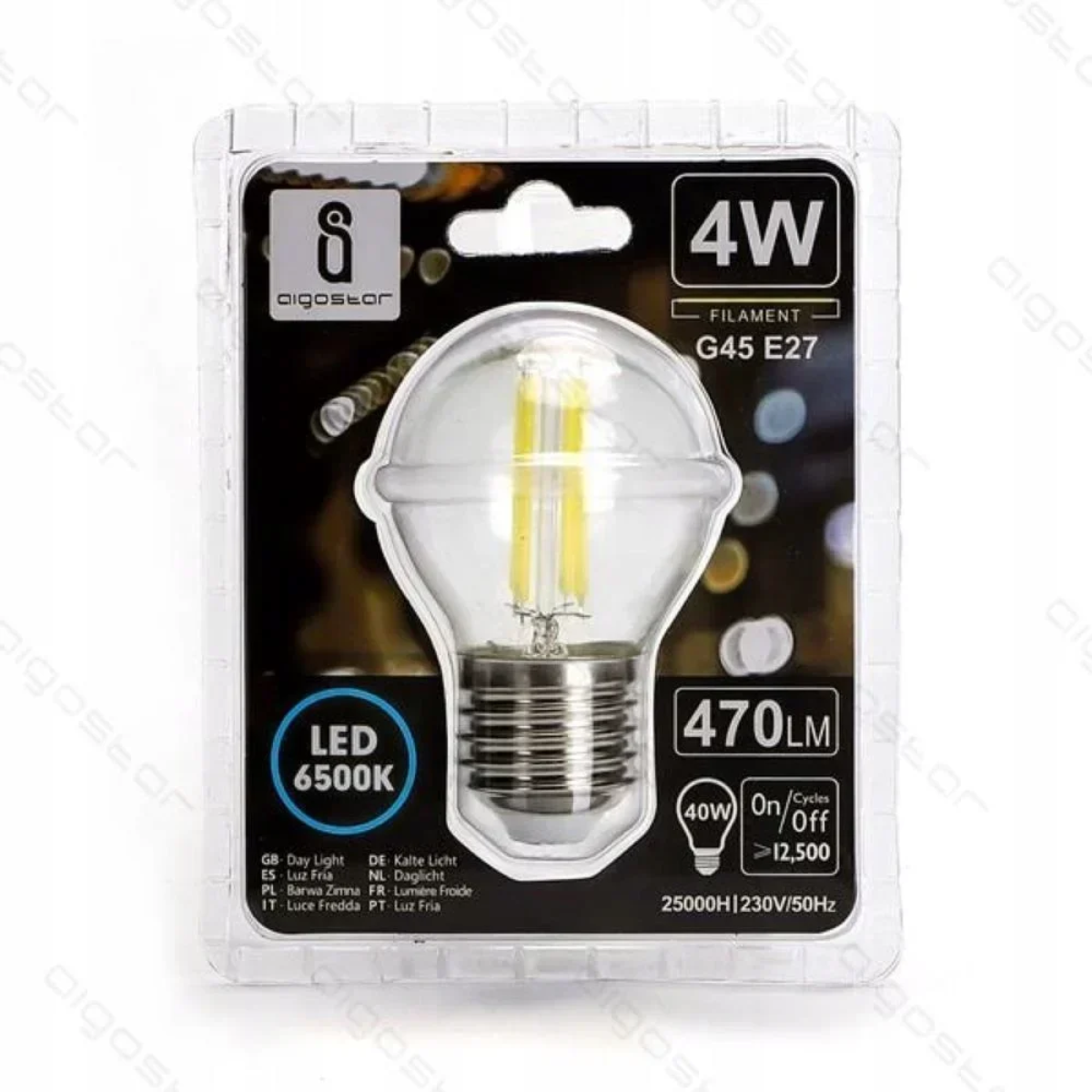 LED Λάμπα G45 E27 4W 6500K Aigostar