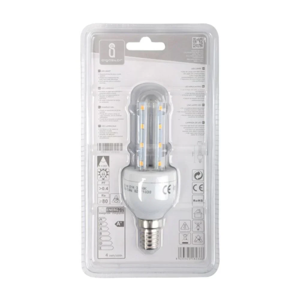 LED Λάμπα T3 2U E14 4W 3000K Aigostar
