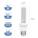 LED Λάμπα T3 2U E27 8W 3000K Aigostar