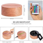 LED Ξύλινη 3D Βάση για Plexiglass με τηλεχειριστήριο 17710-2