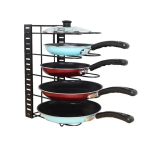 Μεταλλική ραφιέρα οργάνωσης μαγειρικών σκευών 5 επιπέδων WL-CF049 μαύρη