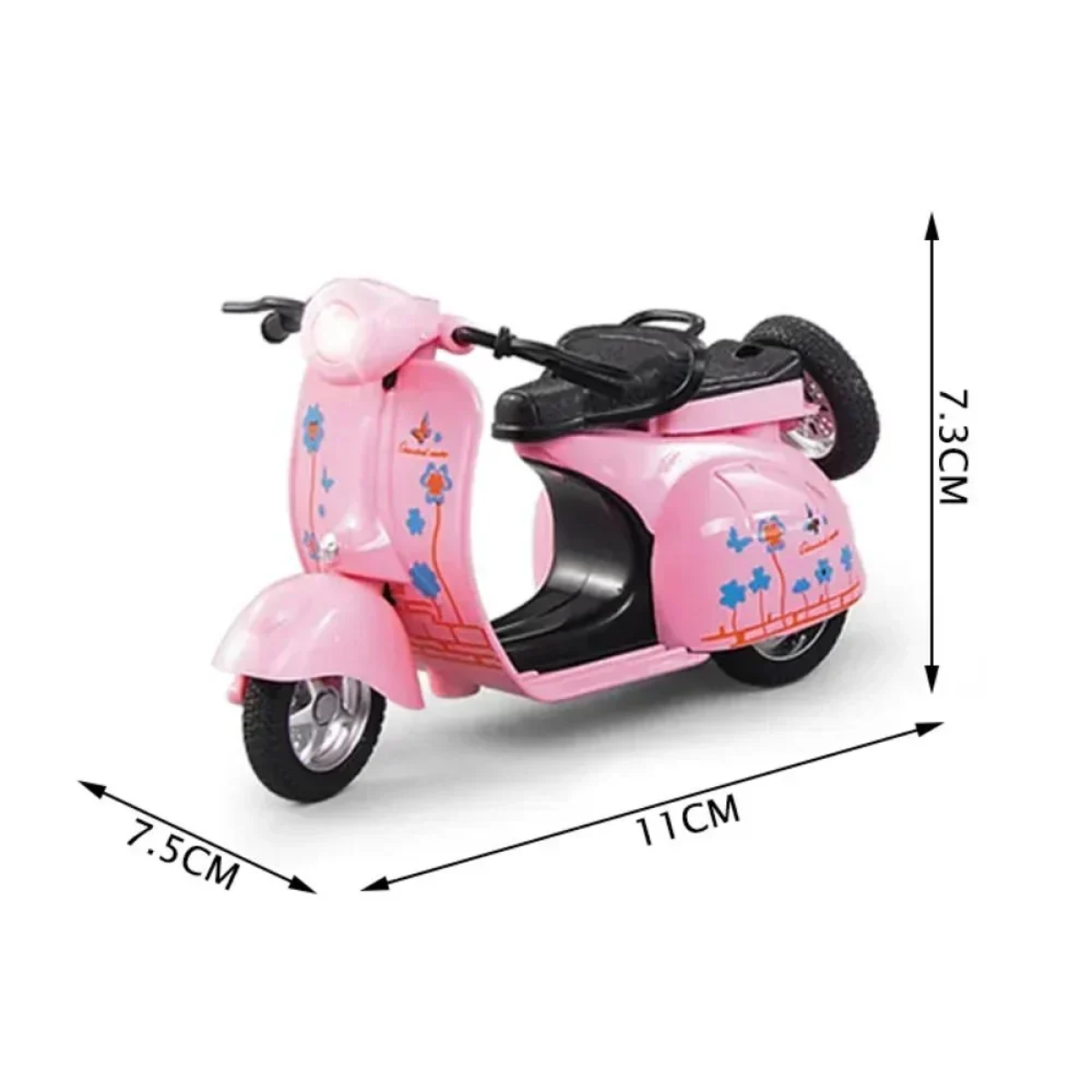 Μοτοσυκλέτα Vespa με φως και ήχο 11cm - Γαλάζιο