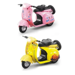 Μοτοσυκλέτα Vespa με φως και ήχο 11cm - Κίτρινο