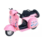 Μοτοσυκλέτα Vespa με φως και ήχο 11cm - Ροζ