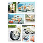 Μοτοσυκλέτα Vespa με φως και ήχο 16.5cm Γαλάζιο