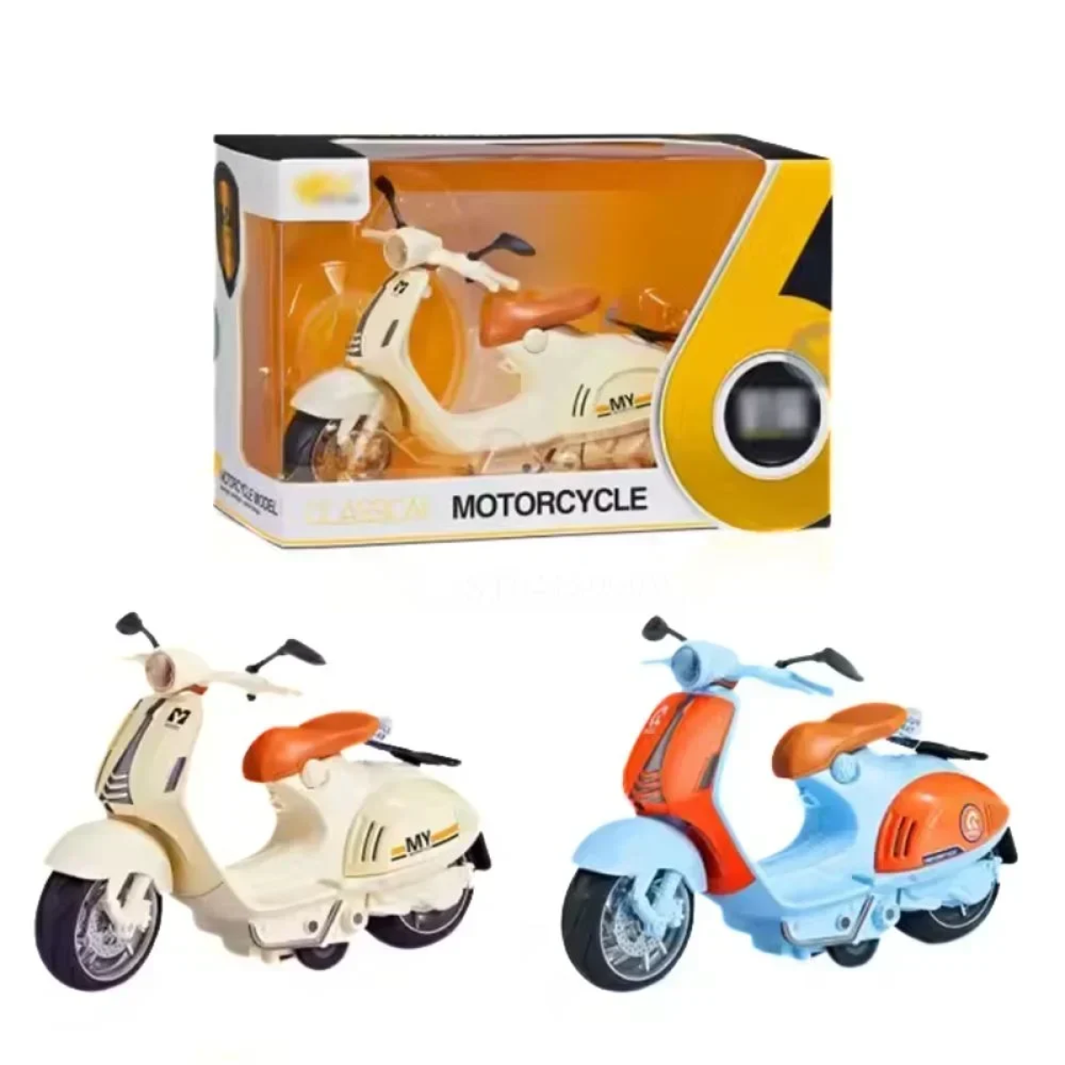 Μοτοσυκλέτα Vespa με φως και ήχο 16.5cm Λευκό