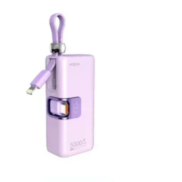 Moxom MX-PB161 Power Bank 5000mAh με Θύρα USB-C Μωβ