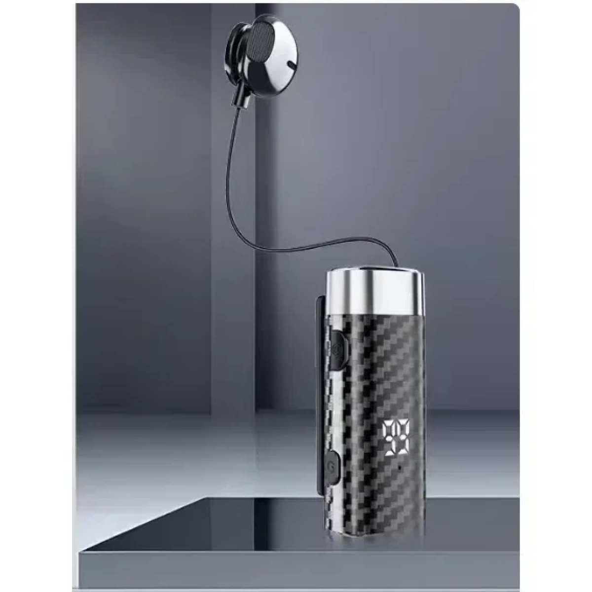 New-K58 In-ear Bluetooth Handsfree Ακουστικό Πέτου Ασημί