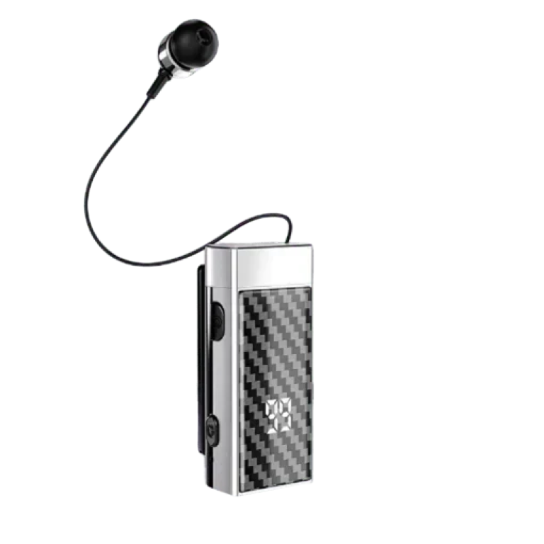 New-K60 In-ear Bluetooth Handsfree Ακουστικό Πέτου Ασημί