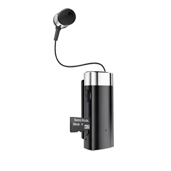 New-K63 In-ear Bluetooth Handsfree Ακουστικό Πέτου Ασημί