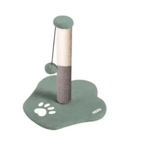 Ονυχοδρόμιο Γάτας Βελούδινο Με Στύλο με Σχοινί Σιζάλ Πράσινο 19418-238