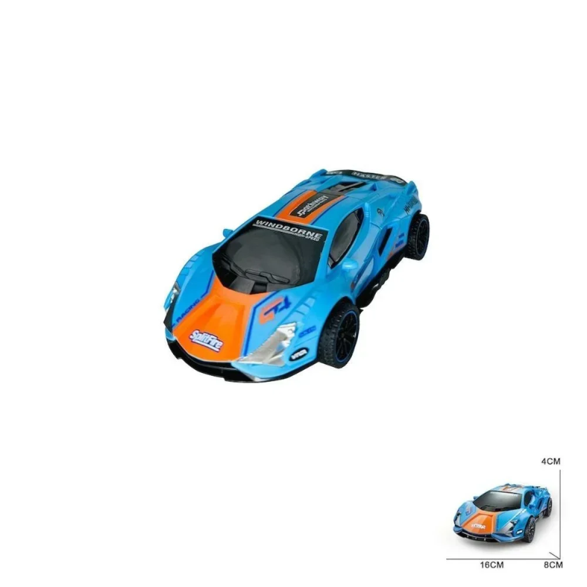 Παιχνίδι Αυτοκίνητο Drift 8x16x4cm Μπλε/Πορτοκαλί