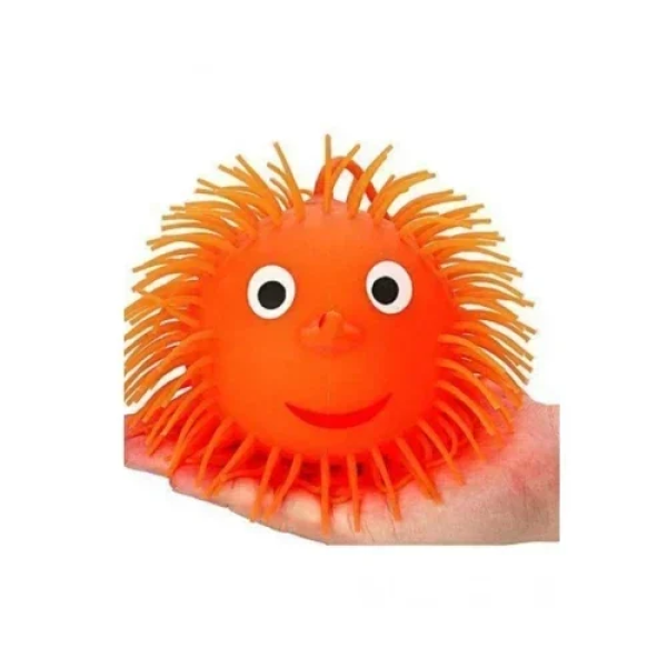 Παιχνίδι Μπαλάκι Σιλικόνης με Φωτισμό Puffer Ball 10cm 034072 Πορτοκαλί