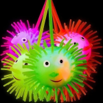 Παιχνίδι Μπαλάκι Σιλικόνης με Φωτισμό Puffer Ball 10cm 034072 Πράσινο