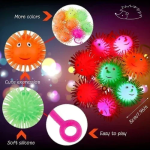 Παιχνίδι Μπαλάκι Σιλικόνης με Φωτισμό Puffer Ball 10cm 034072 Πράσινο