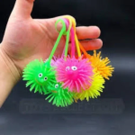Παιχνίδι Μπαλάκι Σιλικόνης με Φωτισμό Puffer Ball 10cm 034072 Πράσινο