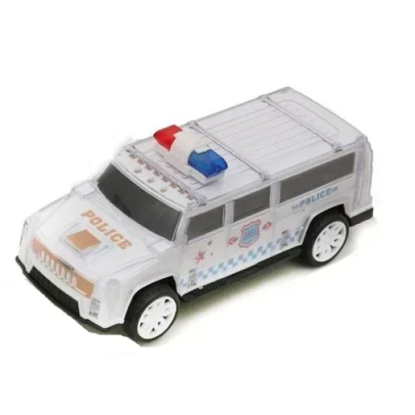 Παιδικό Pull Back Αστυνομικό Όχημα τύπου Hummer με Φως & Ήχο 6730 Λευκό
