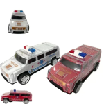 Παιδικό Pull Back Αστυνομικό Όχημα τύπου Hummer με Φως & Ήχο 6730