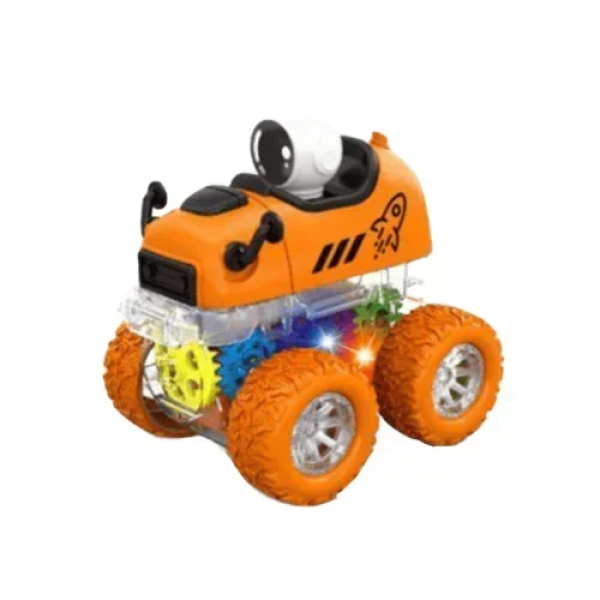 Παιδικό Pull Back Off-Road Αυτοκίνητο με Αστροναύτη YM-1117F Πορτοκαλί