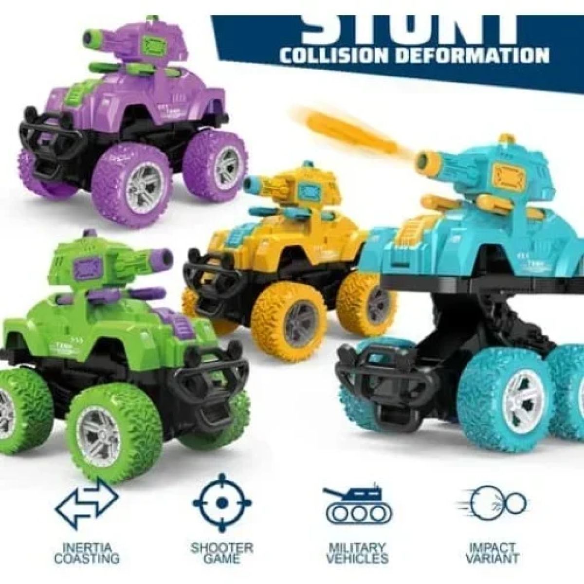 Παιδικό Pull Back Off-Road Όχημα Εκτόξευσης Περιστρεφόμενο 5022