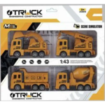 Παιδικό Σετ με 4 Οχήματα Κατασκευών Pull Back GC-103