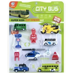 Παιδικό Σετ με Οχήματα Pull Back & Αξεσουάρ "City Bus" 898E-23-B