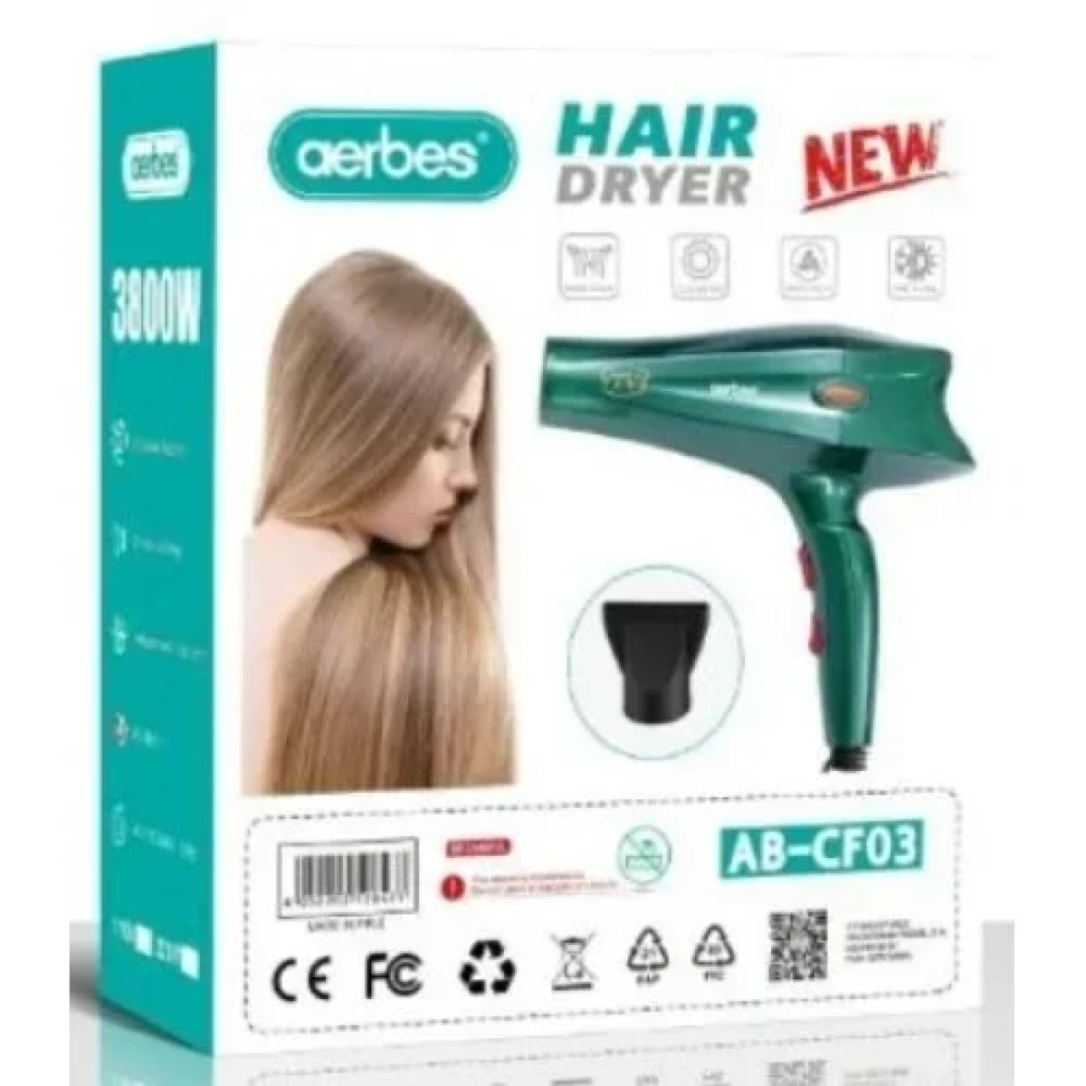 Πιστολάκι μαλλιών 3800W AB-CF03 Aerbes