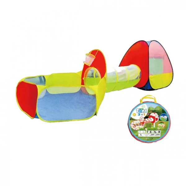 Pop Up Παιδική σκηνή με Παιδότοπο & τούνελ 310x120x95cm P20702