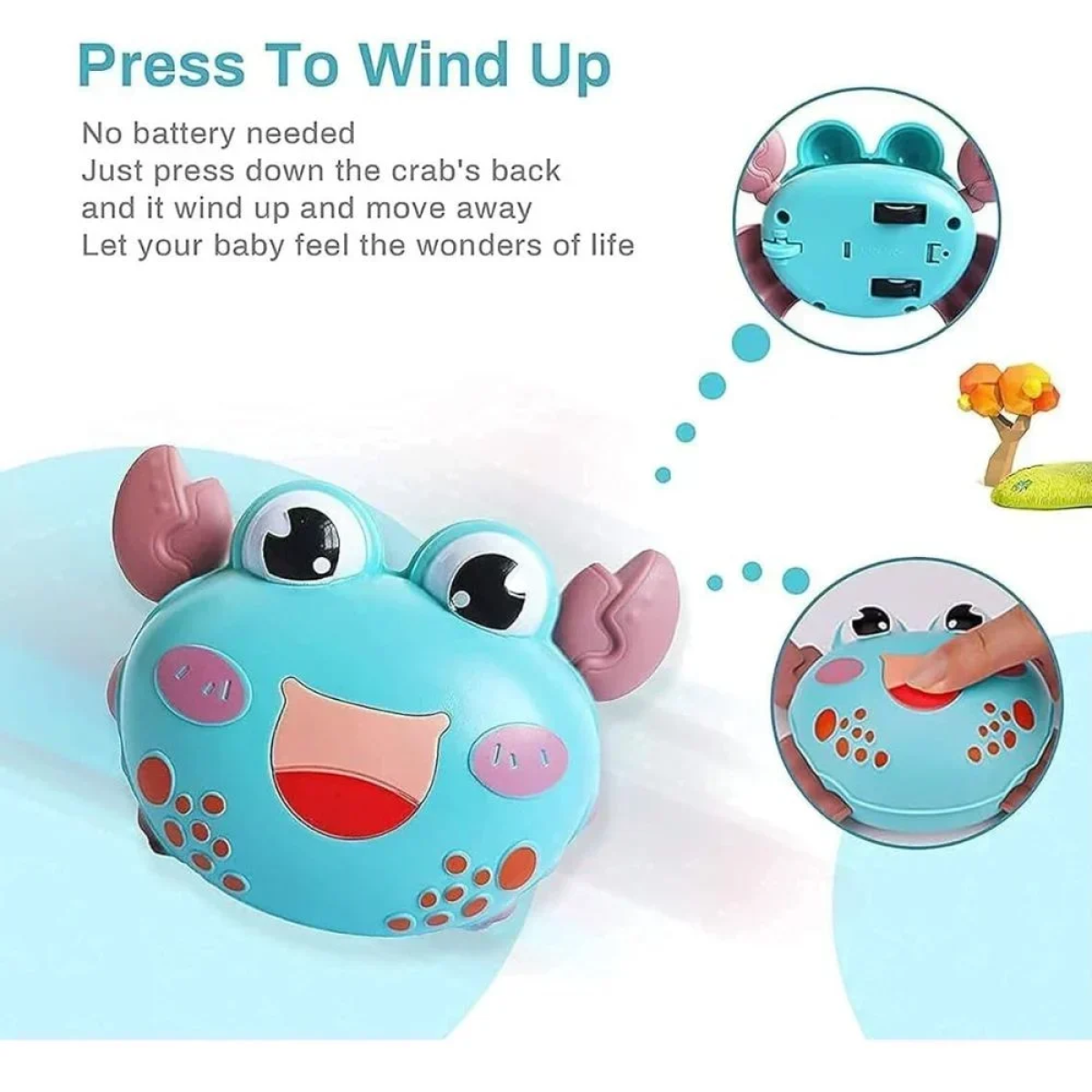 Press and go little crab – Παιχνίδι Καβουράκι με Κίνηση 11cm Ροζ