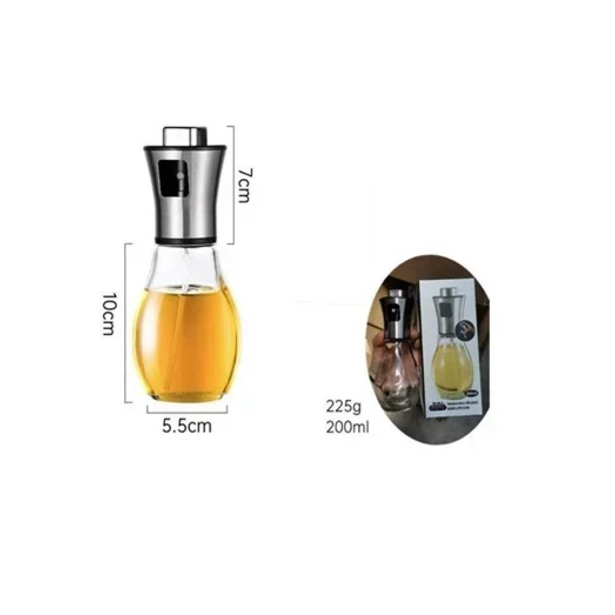 Ψεκαστήρας λαδιού 200ml - διάφανο - Image 3