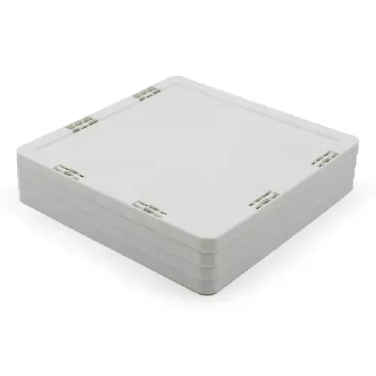 Πτυσσόμενη παπουτσοθήκη 4 θέσεων 27.5×27.5x65cm λευκό/χακί - Image 2