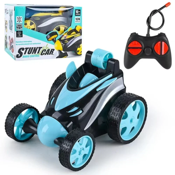 R/C Stunt Car με Επαναφορτιζόμενη Μπαταρία και USB Μπλε – 4 Λειτουργίες