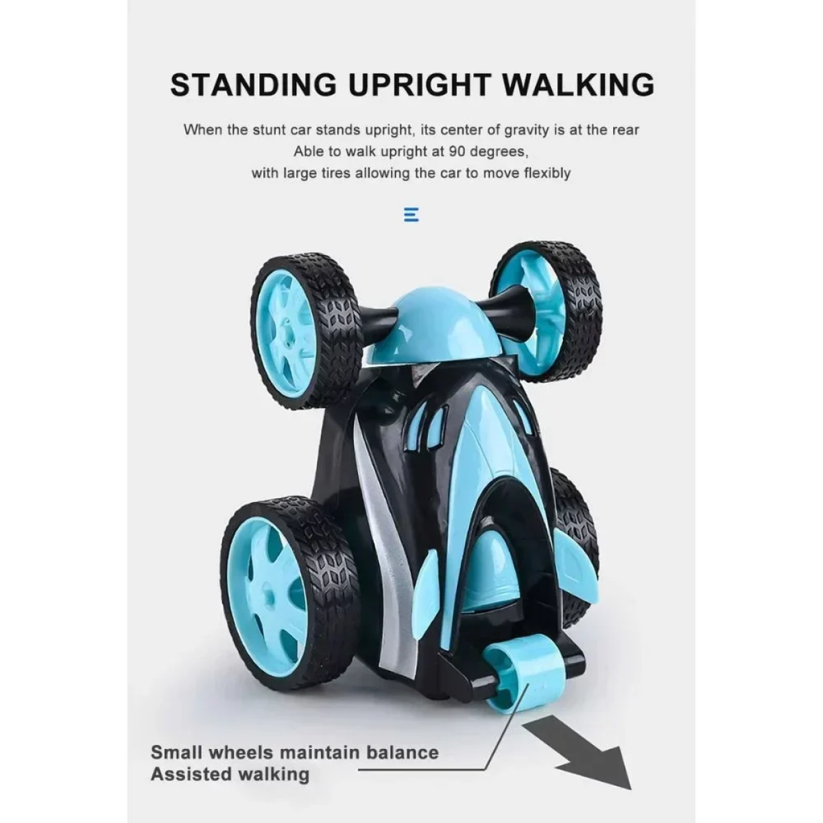 R/C Stunt Car με Επαναφορτιζόμενη Μπαταρία και USB Μπλε – 4 Λειτουργίες